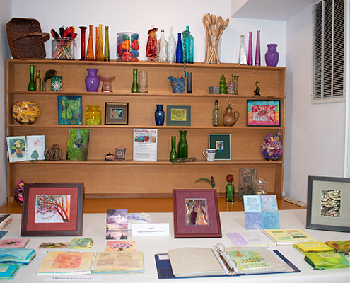 Display of art and color in the studio