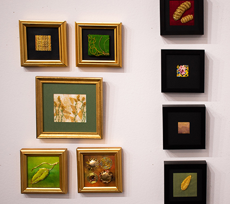 Hand Goldwork samples by Gloria Shelton and Christina Fairley Erickson