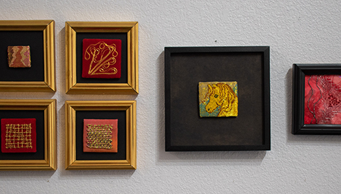 Goldwork on display by Christina Fairley Erickson
