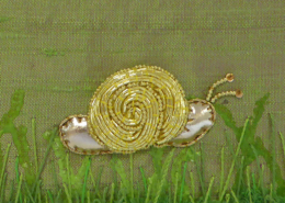 Goldwork Snail ©Susan Sasnett